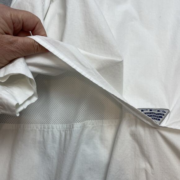 Columbia PFG Bonehead Shirt Mens XXL White Short Sleeve Vented Fishing Outdoor - Picture 5 of 8
